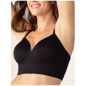Truekind Women's Black‎ Supportive Comfort Wireless Shaping Bra NWT L